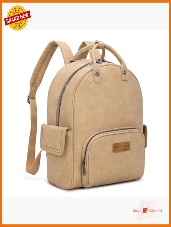 Faux Leather Backpack Purse with Adjustable Strap and Top Handle